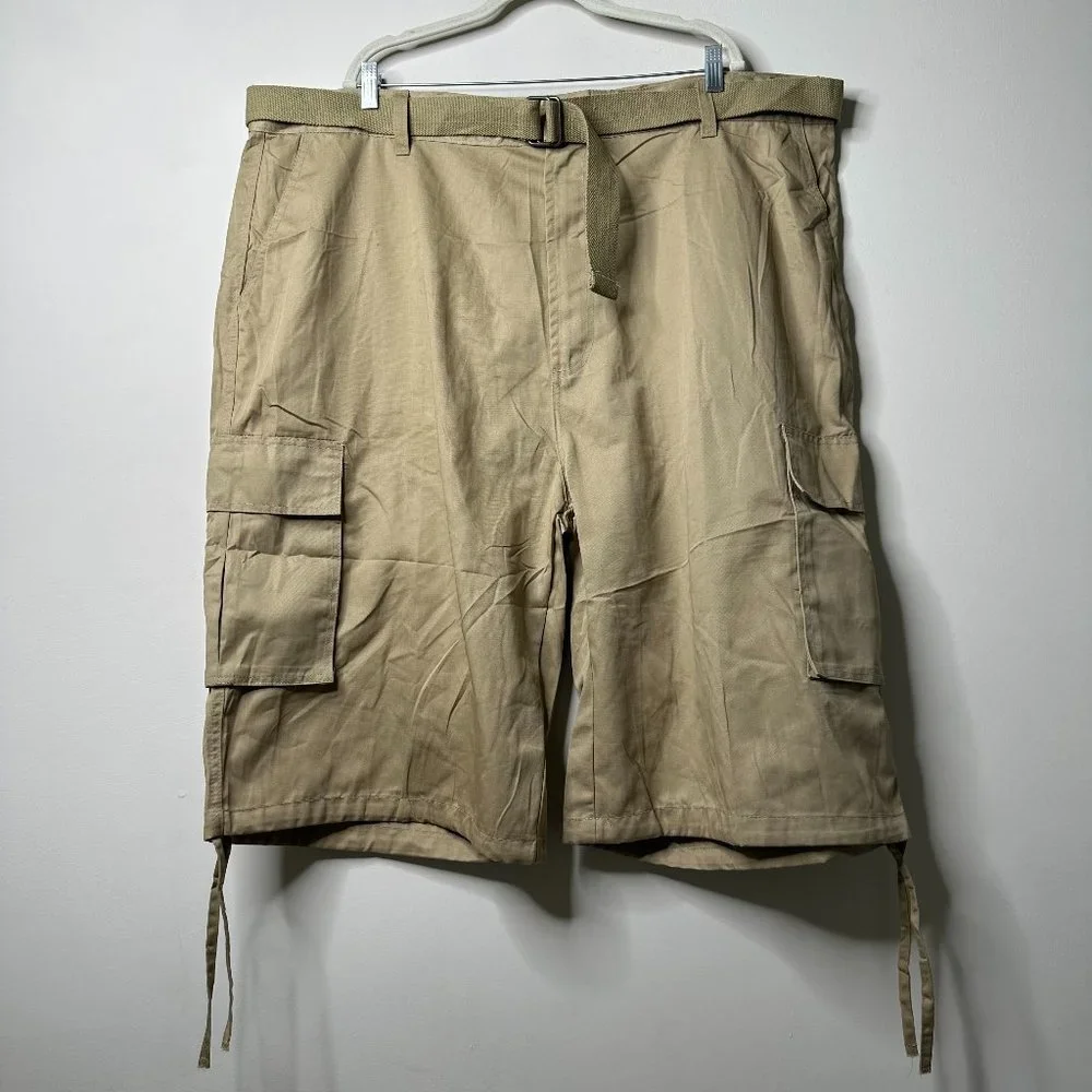Access Original Fit Beige Belted Cargo Shorts Men's 50 - Picture 1 of 5